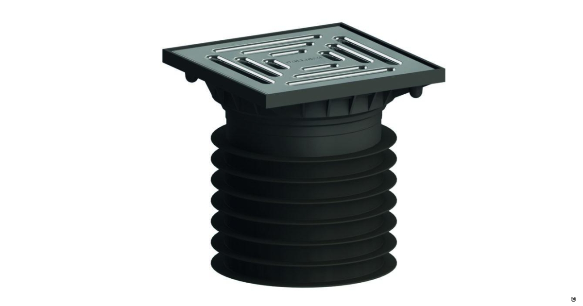 floor drain PRONTO K, DN 100, 120 x 120 mm